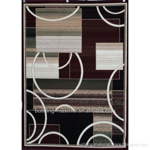 New Contemporary Reds Burgundy Modern Square and Circles Area Rug